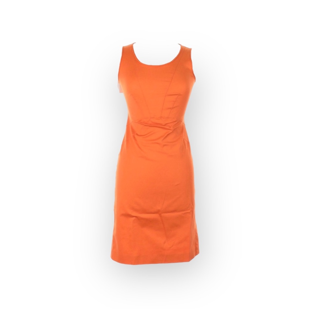 new Armani Collezioni ✦ Sleeveless Sheath Mini Dress ✦ Tangerine ✦ 4 US / 40 IT - Picture 5 of 16